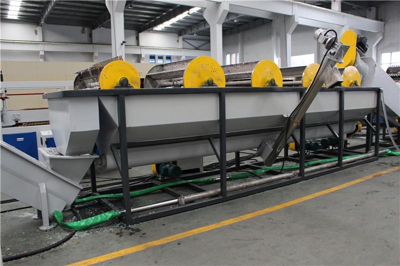 PP PE film bag plastic crushing washing recycling line